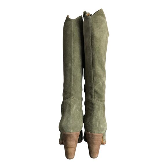 Isabel Marant Denvee Boots Wns 10 beige/Green Suede Tall Cool Girl Western - Picture 8 of 13